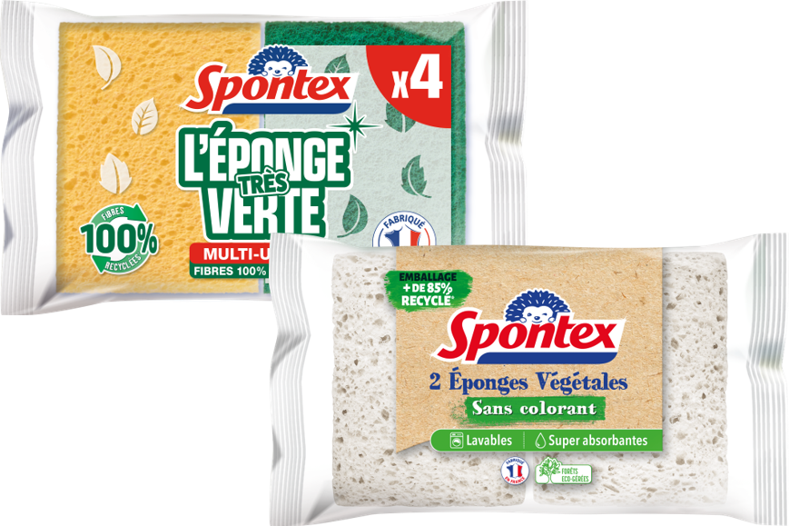 Spontex - Gratte-Eponge + Fibres de Lin - Vaisselle Grattantes Vertes avec  Fibres de Lin - 1 x 4 Éponges : : Cuisine et Maison