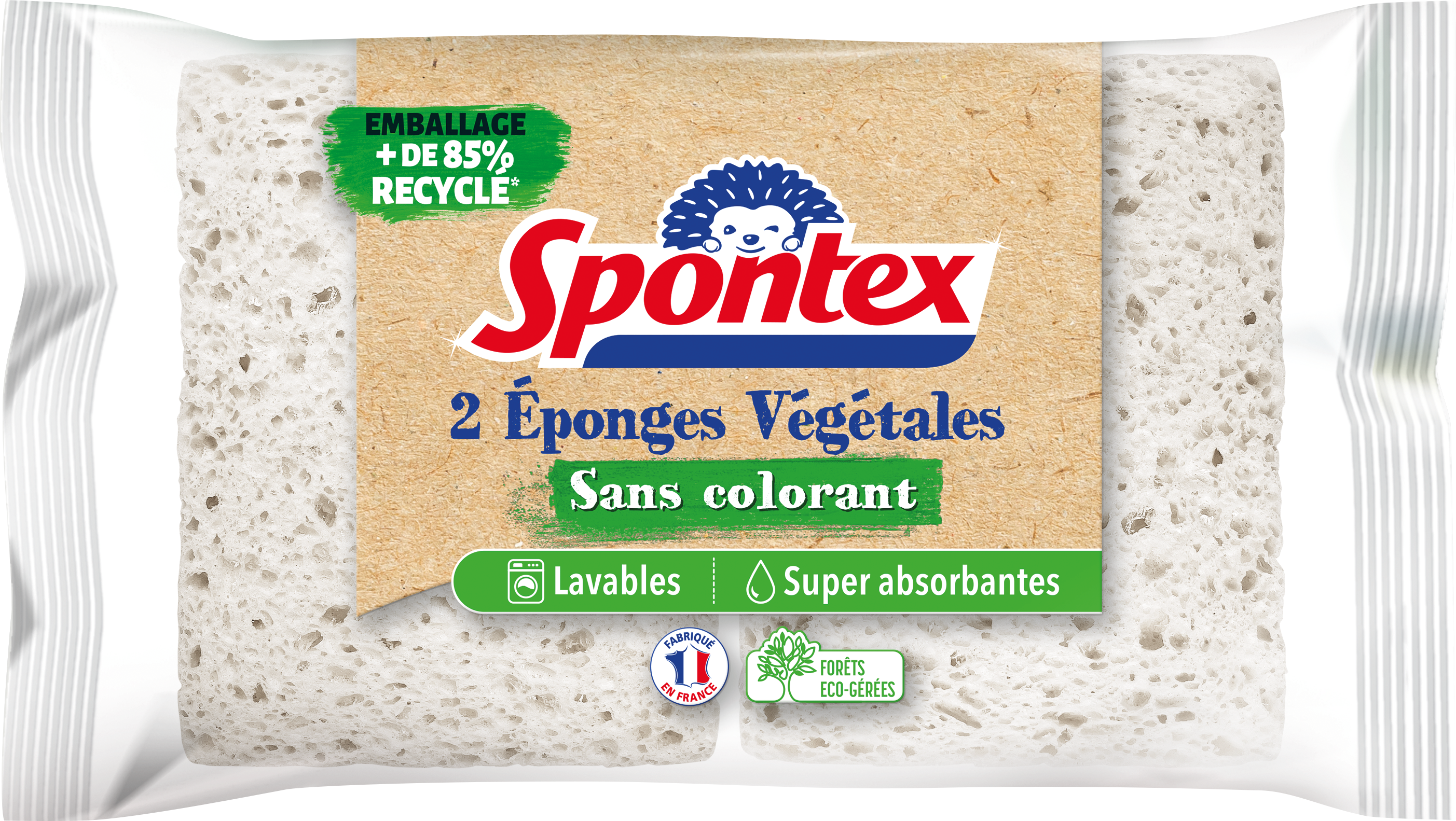 Eponge spontex sponrex 100 eco reponsable lot de 10