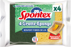 Gratte-Eponge Fibres de lin x4