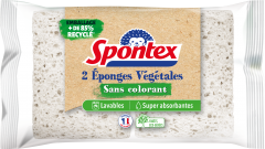 Eponge végétale sans colorant x2