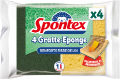 Gratte-Eponge Fibres de lin x4