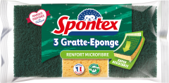 Gratte-Eponge Microfibre x3