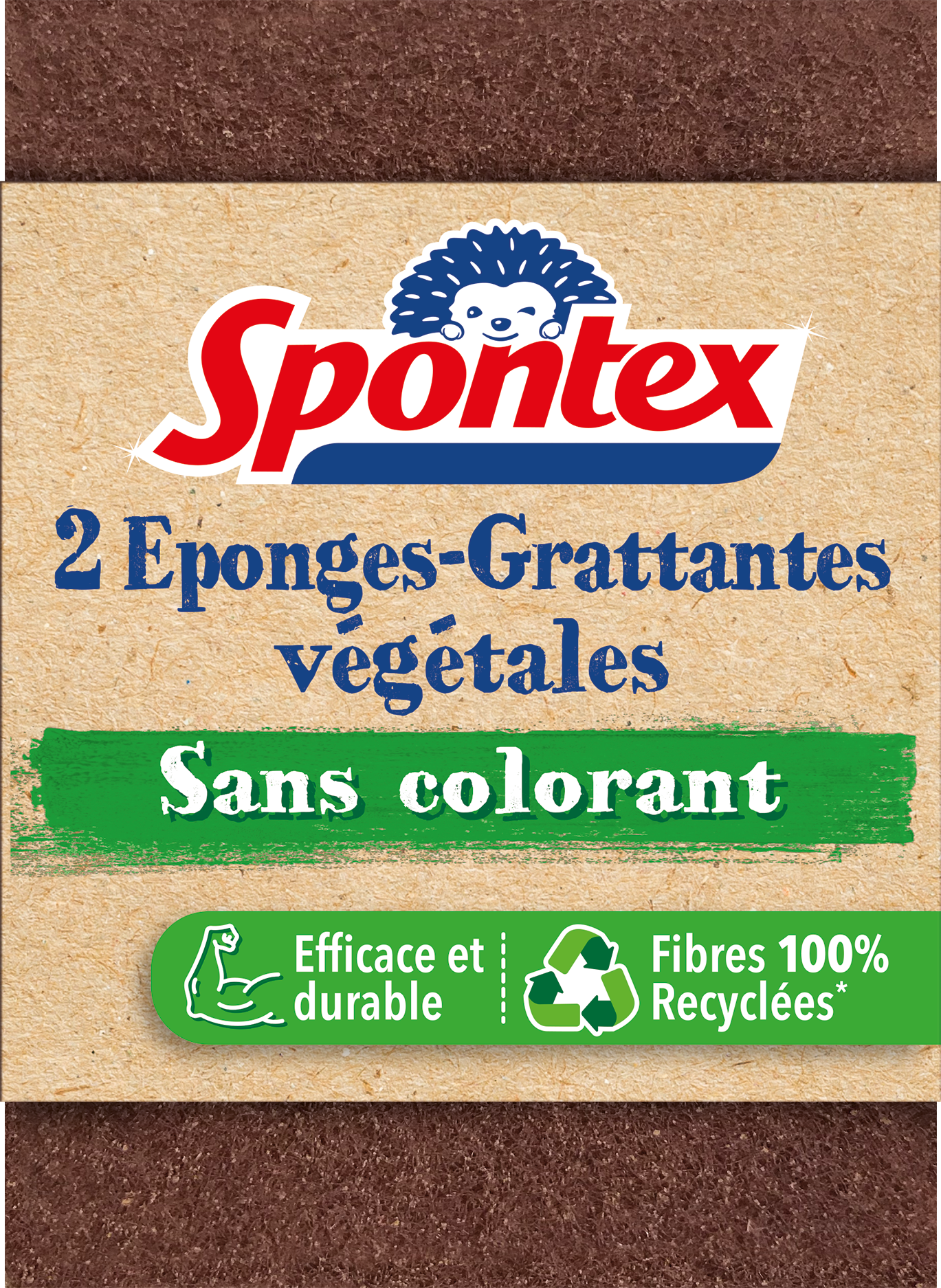 Spontex Eponge Gratounett' verte L.15 x l.8,6 x épaisseur 2,8 cm