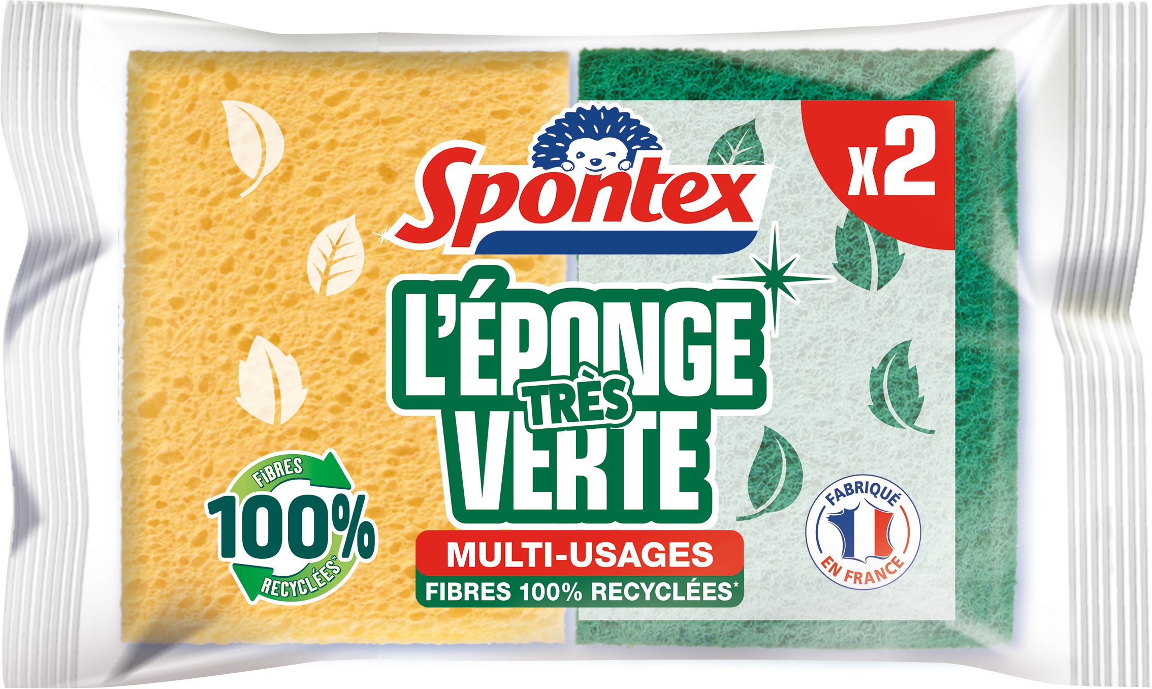 L'Eponge Très verte x2