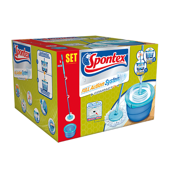 Spontex - Kit balai serpillère Full Action et seau essoreur