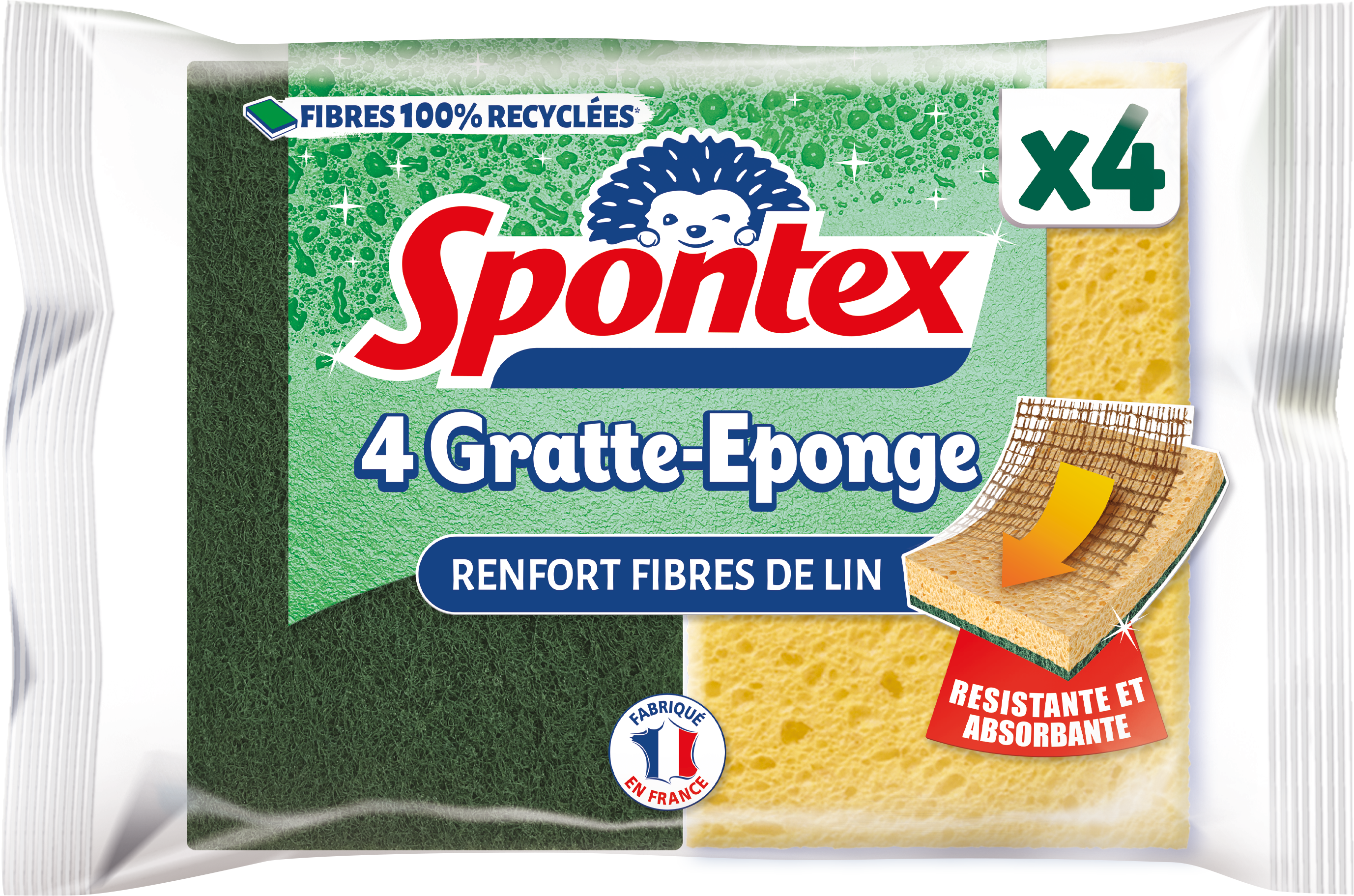 Eponge Super Absorbante et Très Résistante 2 Tradition SPONTEX