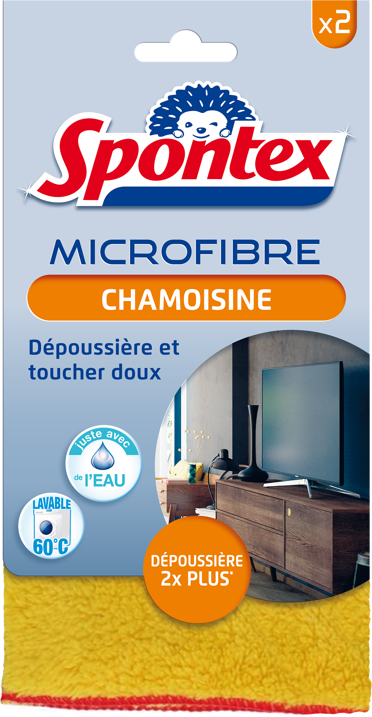 La classique lavette microfibre x 2