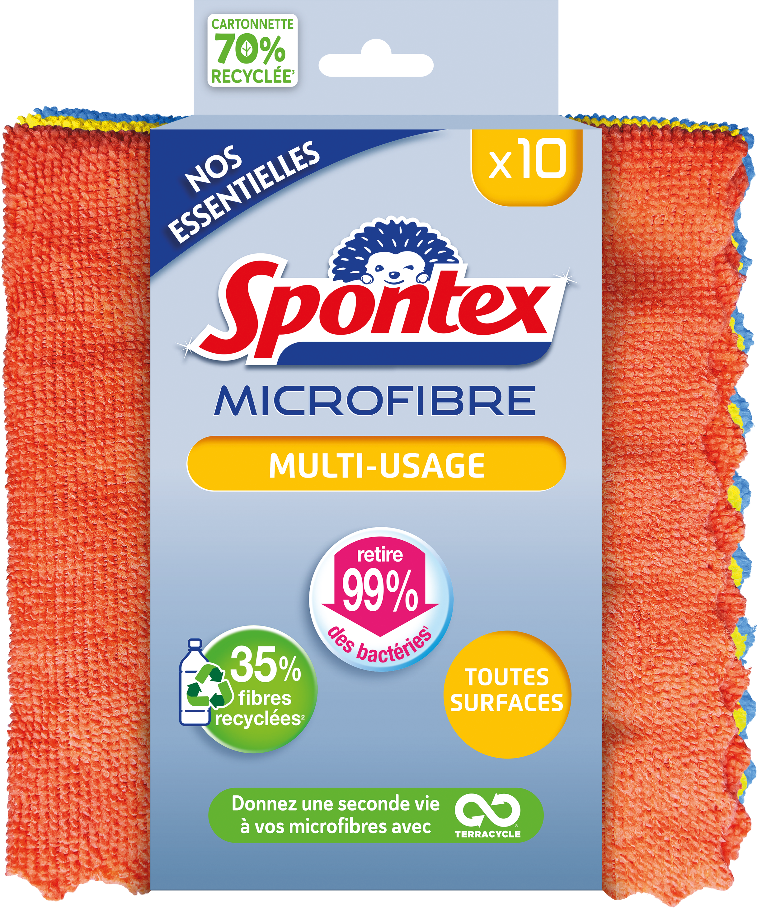 Microfibre multiusage x10