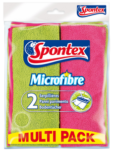 SPONTEX Taille XXL Elimine 99% des bactéries Dégraisse juste avec de leau Motifs originaux 100% microfibre Serpillère Spécial Carrelage XXL 
